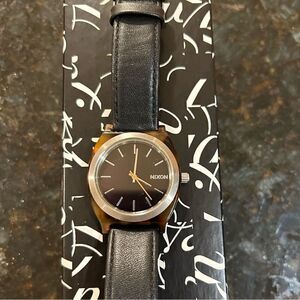 Men’s Nixon, stainless steel, silver/black quartz watch